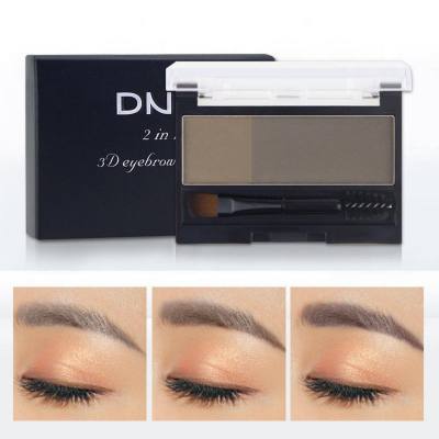 DNM two-color eyebrow powder with eyebrow brush, 5 colors, easy to color, waterproof, natural eyebrow eyebrow seal
