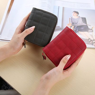 Korean Mini Wallet Women's Bag Short Zipper Short Cute Zero Wallet Student Embroidered Wallet Women's