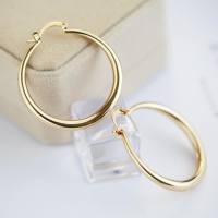 Exaggerated accessories, fashionable, minimalist, glossy large circle earrings, punk nightclubs, European and American ear accessories  Gold-color