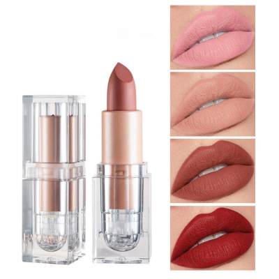 Hot sale HANDAIYAN 12 colors not easy to fade nude bean paste color powder small ice cube matte lipstick lipstick