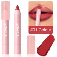 DUNUF 18 colores mate boca lápiz rojo no es fácil de quitar maquillaje terciopelo mate niebla lápiz labial labio esmalte  multicolores 5