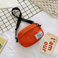 Borsa piccola in tela serie Mini Forest per ragazze Nuova borsa a tracolla semplice edizione coreana Borsa da rimbalzo moda Instagram  arancia