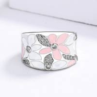 Desejo moda europeia e americana venda quente novos anéis anéis transfronteiriços flor estilo quente anéis de noivado anéis femininos  Prata