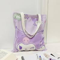 Sanrio Kuromi shoulder bag canvas bag KT family anime shoulder cute student tutoring bag A4 document bag  Multicolor
