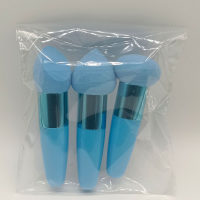 Three piece suit sponge makeup egg air cushion foundation make-up puff dry wet dual-use makeup egg makeup tool  Blue