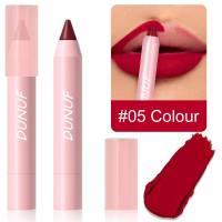 DUNUF 18 colores mate boca lápiz rojo no es fácil de quitar maquillaje terciopelo mate niebla lápiz labial labio esmalte  multicolores 2