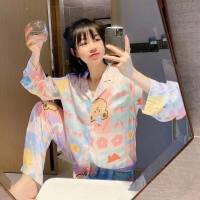 Cardigan pajamas women autumn and winter net celebrity cute long-sleeved two-piece suit casual Korean version spring and autumn princess style home clothes  Style 4