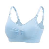 Nursing bras open before feeding, thin underwear for pregnant women, large size bras for pregnancy and postpartum  Blue