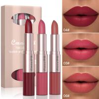 CmaaDu 3-pack 2-in-1 lipstick and lip gloss  Multicolor 3