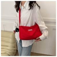 Large capacity messenger bag casual casual casual casual fashionable lightweight Oxford bag  Red