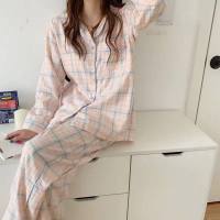 Cardigan pajamas women autumn and winter net celebrity cute long-sleeved two-piece suit casual Korean version spring and autumn princess style home clothes  Style 3