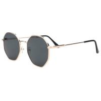 Novo estilo de metal óculos de sol de armação completa moda feminina óculos de sol europeus e americanos tendência da moda masculina retro óculos de armação grande  cinzento