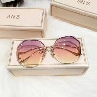 Gafas de sol para mujer ins nueva cara redonda estilo coreano gafas de sol de moda anti-ultravioleta cara grande verano delgado  Púrpura