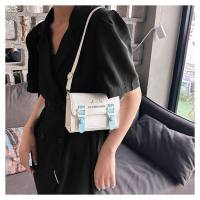A niche design for women's new Korean version of Instagram style cute contrasting color JK small square bag, single shoulder crossbody bag  Blue