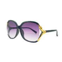 Novos óculos de sol elegantes de camélia para mulheres, óculos de sol de rua, moda ins, armação grande, redondo, coreano, retrô  Preto