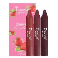 Crayon de maquillage, rouge à lèvres, 3 paquets, petit ensemble, mat, velours, air, stylo, cosmétiques  Multicolore 2