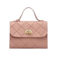Diamond striped small square bag women's handbags Korean style handbag fashion trendy bag  Pink