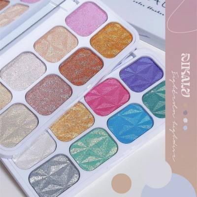 DIKALU 8-color diamond highlight eyeshadow palette pearlescent polarized three-dimensional skin tone contouring INS European and American makeup