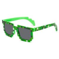 Novo retro floral xadrez moldura quadrada óculos de sol venda quente óculos de sol masculino e feminino tendência  Verde