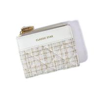 Xiaoxiangfeng Korean large-capacity INS wallet for women students solid color simple Korean version chic  White
