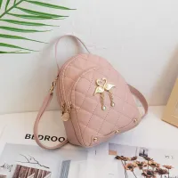 Embroidered small bag, women's bag, new fashion trend, niche design, Instagram backpack  Pink