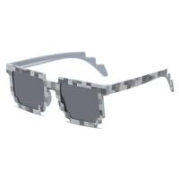 Neue Retro-Sonnenbrille mit floralem Plaid und quadratischem Rahmen, heißer Verkauf von Sonnenbrillen für Männer und Frauen, Brillentrend  Grau