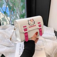 A niche design for women's new Korean version of Instagram style cute contrasting color JK small square bag, single shoulder crossbody bag  Red