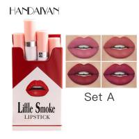 HANDAIYAN Cigarette Matte Velvet Matte Moisturizing Lipstick Lipstick Set of 4  Multicolor 5