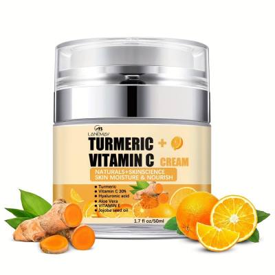 Cúrcuma Vitamina C Crema facial hidratante Crema nutritiva e hidratante profunda para el cuidado de la piel Ilumina y cierra los poros para una hidratación duradera