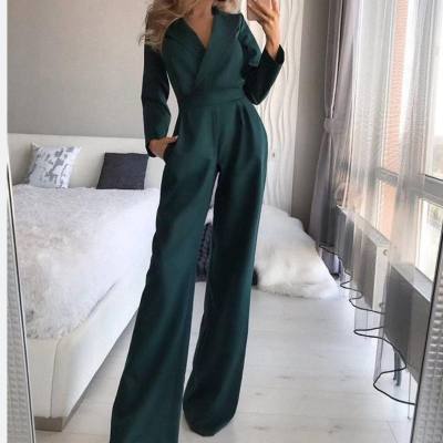 Spring and summer Chinese long skirt new Chinese jumpsuit slanted collar mid-waist temperament commuter jumpsuit