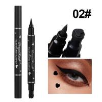 Double-headed star seal eyeliner waterproof and non-smudged novice love plum blossom embellishment eye corner and tail eyeliner  Multicolor 4
