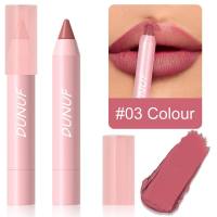 DUNUF 18 colores mate boca lápiz rojo no es fácil de quitar maquillaje terciopelo mate niebla lápiz labial labio esmalte  multicolores 4