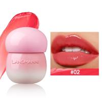 LANGMANNI new mushroom lip glaze moisturizing lip gloss moisturizing lips small mushroom jar is not easy to fade and not sticky  Multicolor 4