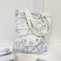 Bolso de hombro Sanrio Kuromi, bolso de lona, bolso de hombro de anime de la familia KT, bonito bolso de tutoría para estudiantes, bolso para documentos A4  Multicolor