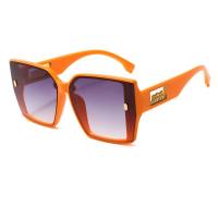 Novos óculos de sol laranja óculos de sol de armação grande para homens e mulheres da moda europeia e americana óculos de sol de venda quente celebridades da Internet  laranja