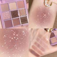 Acrylic transparent 9-color sun eye shadow matte pearlescent earth-color moon eye shadow palette nine-square grid affordable makeup  Multicolor 5