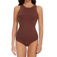 Naked ammonia seamless body shaping one-piece  Brown