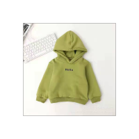 Toddler Boy Solid Color Letter Printed Hoodie  Green