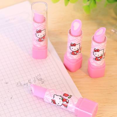 Cartoon cute creative lipstick eraser for primary school students fruit shaped plasticine children's school supplies prizes