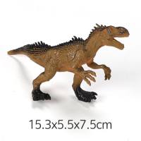 Giocattolo di ornamenti modello di dinosauro di simulazione solida di plastica cava di grandi animali  Taupe