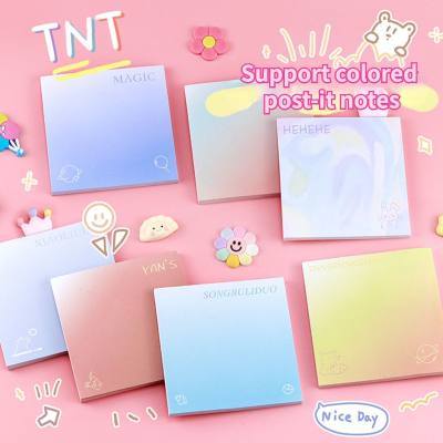 Ins style summer color egg yolk halo note stickers student pocket stickers