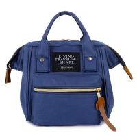 Bolsa de mamá pequeña tendencia de moda costura contraste bolso de color casual simple cremallera bandolera de hombro para ir al trabajo  Azul
