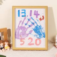 هدية صديقة للزوجين بصمة يد طفل طاولة منزلية الصنع إطار صورة قناع يدوي طباعة النخيل لوحة زيتية للزوجين DIY  متعدد الألوان