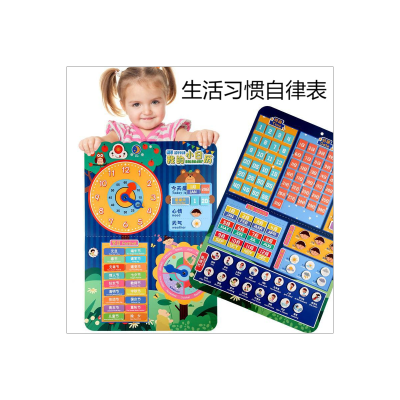Early childhood enlightenment self-discipline chart wall chart common sense cognition card quiet book educational toy