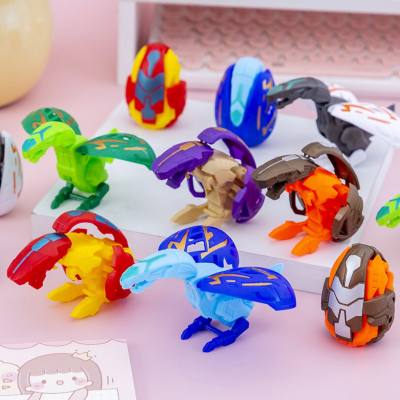 Oeuf de dinosaure déformé pour enfants, jouet simulé de dinosaure, œuf déformé pour garçon, gashapon déformé, petit cadeau pour la maternelle