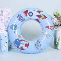 Children's swimming ring new inflatable pvc thickened swimming ring  Multicolor