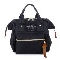 Mamatasche, kleine Modetrend-Handtasche mit Kontrastfarbe, lässig, schlicht, mit Reißverschluss, Umhängetasche zum Pendeln  Schwarz