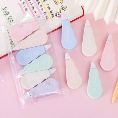Mini 6-pack macaron color correction tape, smooth and not easy to break, 24 meters correction tape