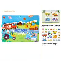 Cross-border children's early education enlightenment animals quiet busybook paste book educational toys repeated stickers busy book  Multicolor