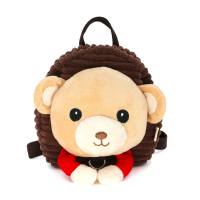 Cartoon anti-lost backpack for baby girls and children's plush small bag  Brown